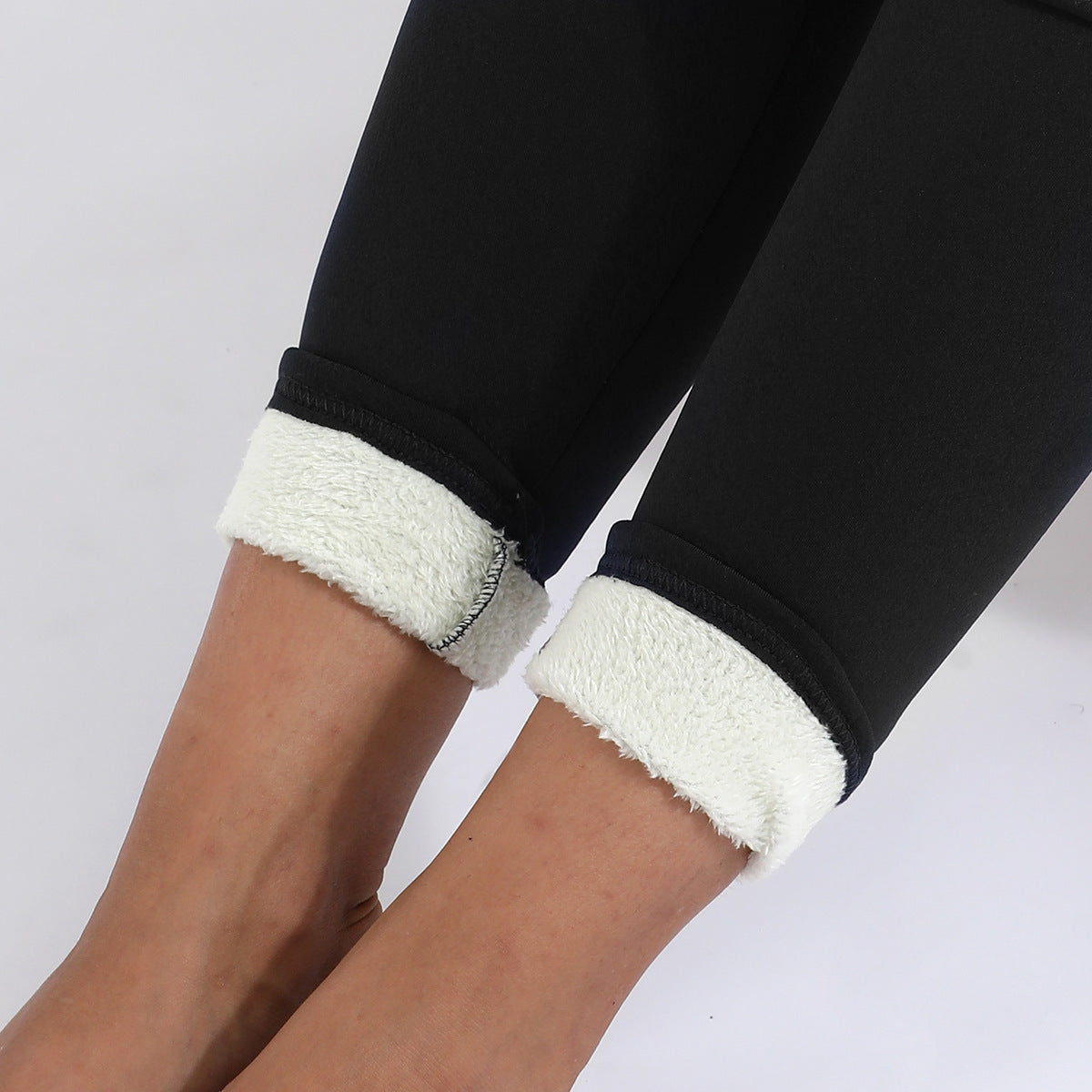 Leggings invernali caldi, spessi ed elasticizzati, in cashmere e agnello, pantaloni attillati da donna